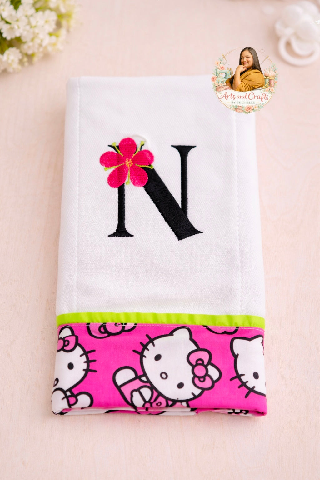 HK Flower Baby Burp Cloth