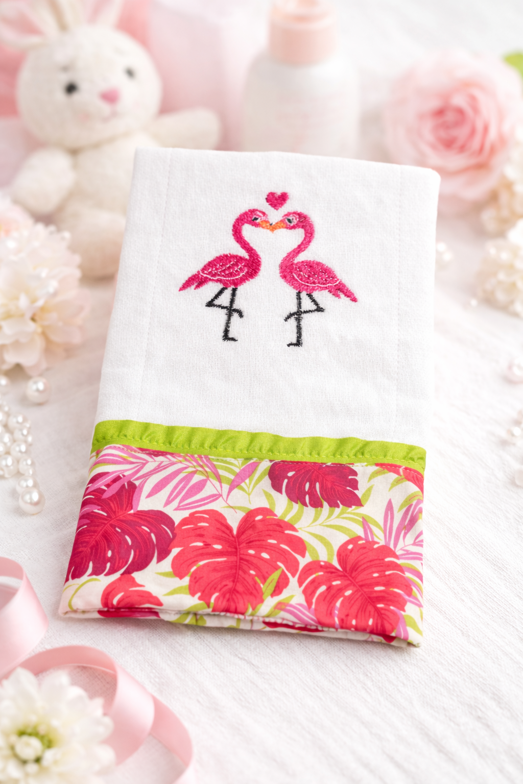 Flamingo Baby Burp Cloths – Soft, Absorbent & Essential for Everyday Use
